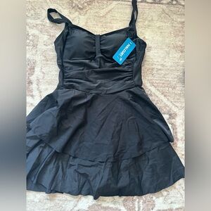 Black swimsuit dress